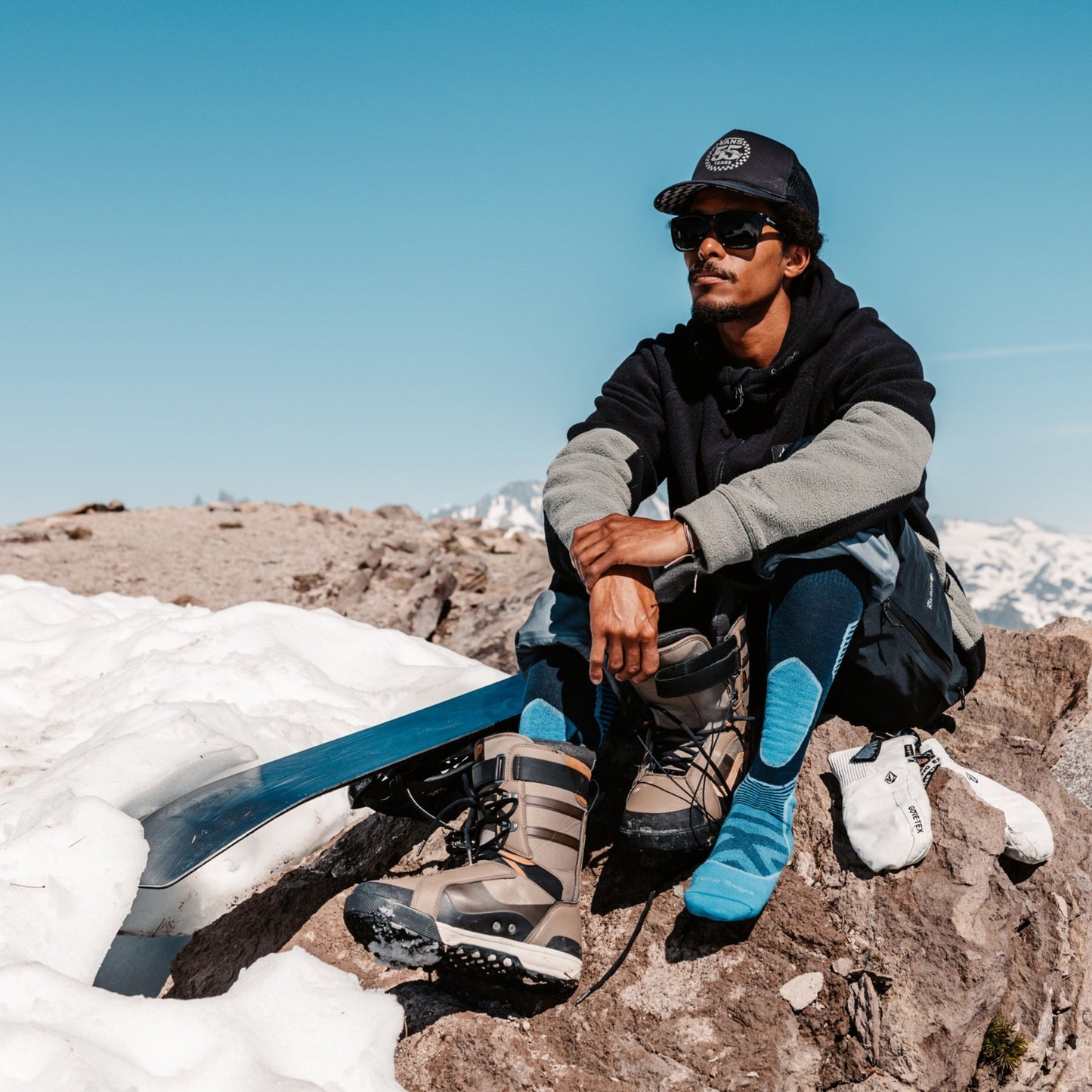 Had Luar Lelaki Darn Tough Over-the-Betis Ringan Ski & Stokin Snowboard