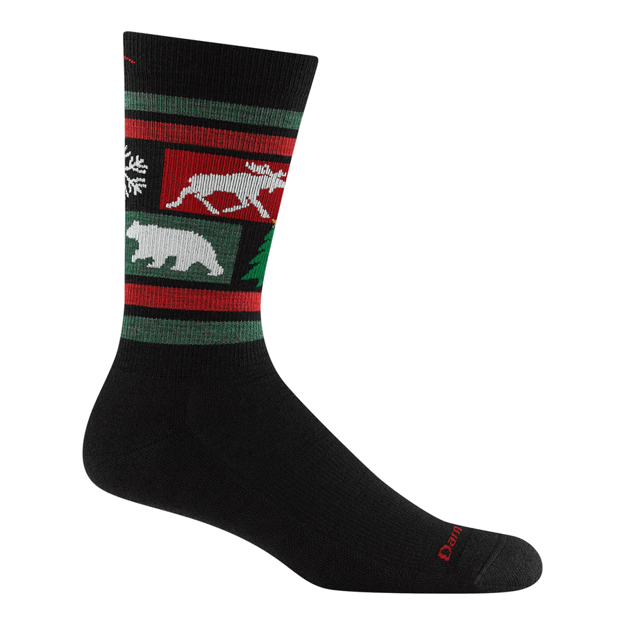 Darn Tough Men's Merino Wool Winterlandia Lightweight Crew Life Style Sock Cushion