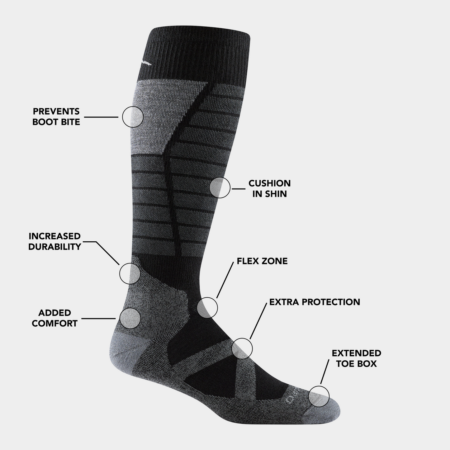 Darn Tough Men's Function X Over-the-Calf Midweight Ski & Snowboard Socks