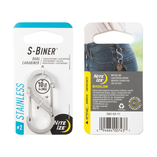 Nite Ize S-Biner Dual-Biner SS #2 (Stainless) SB2-03-11