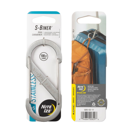 Nite Ize S-Biner Dual-Biner SS #5 (Stainless) SB5- 03-11