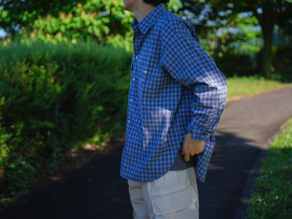 Snow peak Organic Cotton Ombre Check Shirt