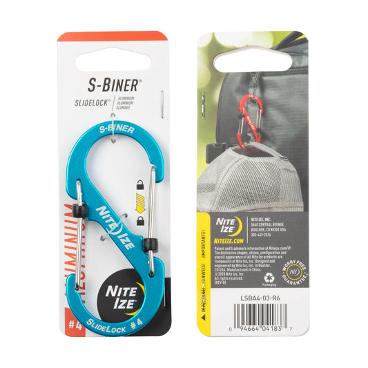 Nite Ize S-Biner Slidelock Aluminium #3 (Blue) LSBA3-03- R6
