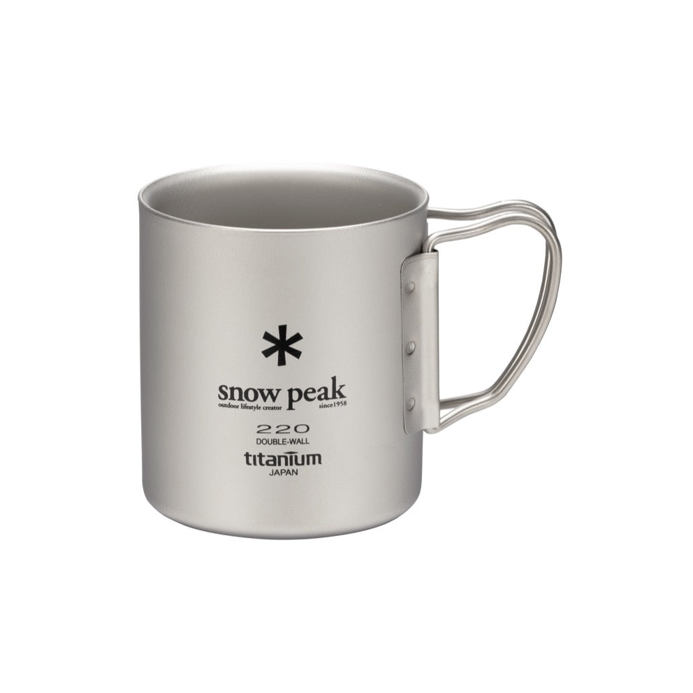 Snow Peak Ti-Double Wall Cup 220 Folding Hand