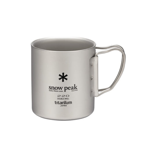 Snow Peak Ti-Double Wall Cup 220 Tangan Lipat
